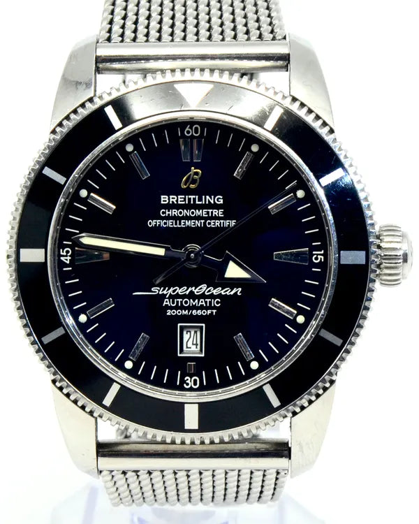 Breitling Superocean Heritage 46MM Black Dial Steel Bracelet (A17320)