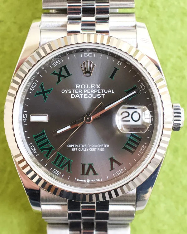 2022 Rolex Datejust "Wimbledon" 36MM Slate Dial Jubilee Bracelet (126234)