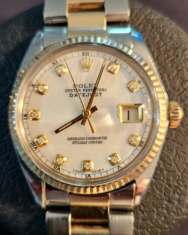 Rolex Datejust 36MM Mother of Pearl Dial Aftermarket Two-Tone Oyster Bracelet (1601)