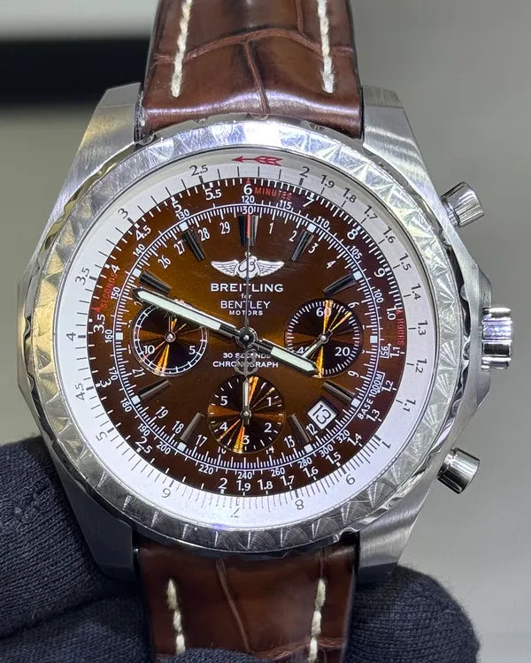 Breitling Bentley Motors T Chronograph 48MM Brown Dial Leather Strap (A25363)
