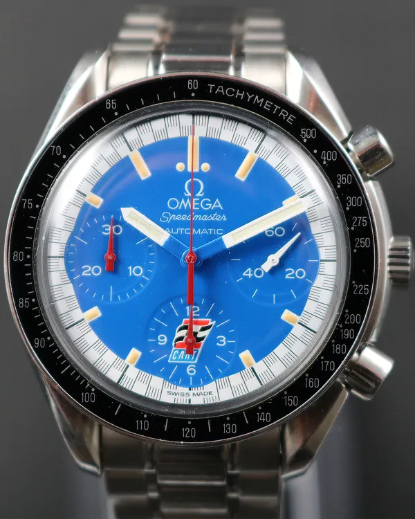 Omega Speedmaster "Michael Schumacher" 39MM Blue Dial Steel Bracelet (3510.81.00)