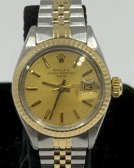 Rolex Lady-Datejust 26MM Champagne Dial Two-Tone Jubilee Bracelet (6917)