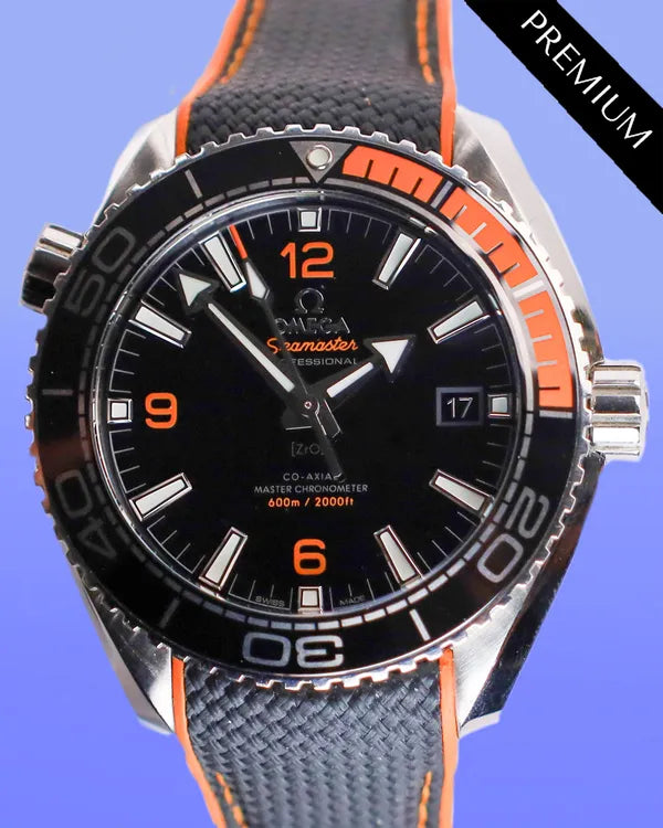 2017 Omega Seamaster Planet Ocean 600M 43.5MM Black Dial Rubber Strap (215.32.44.21.01.001)