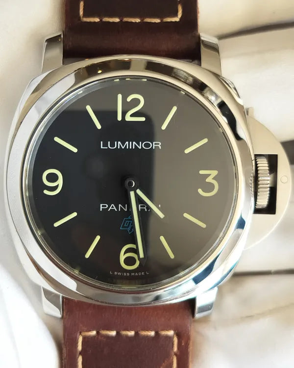 Panerai Luminor Base Logo 44MM Black Dial Leather Strap (PAM00774)