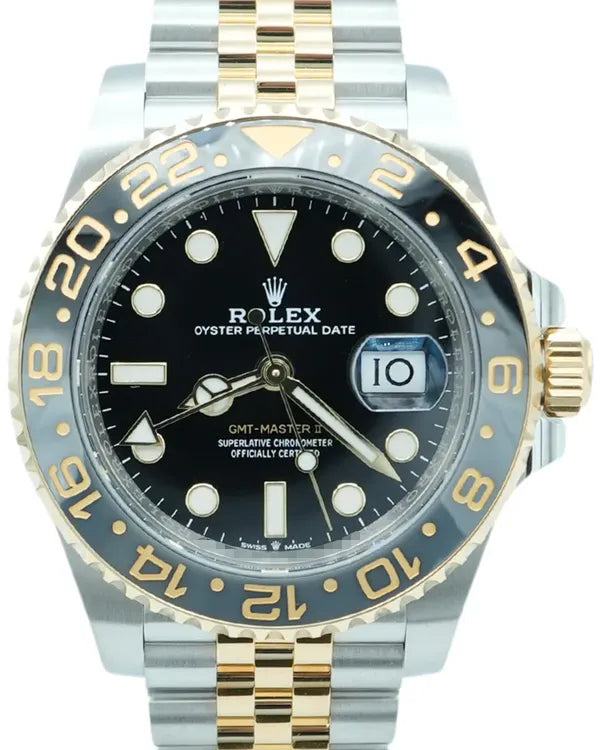 2024 Rolex GMT-Master II "Bumblebee" 40MM Black Dial Two-Tone Jubilee Bracelet (126713GRNR)