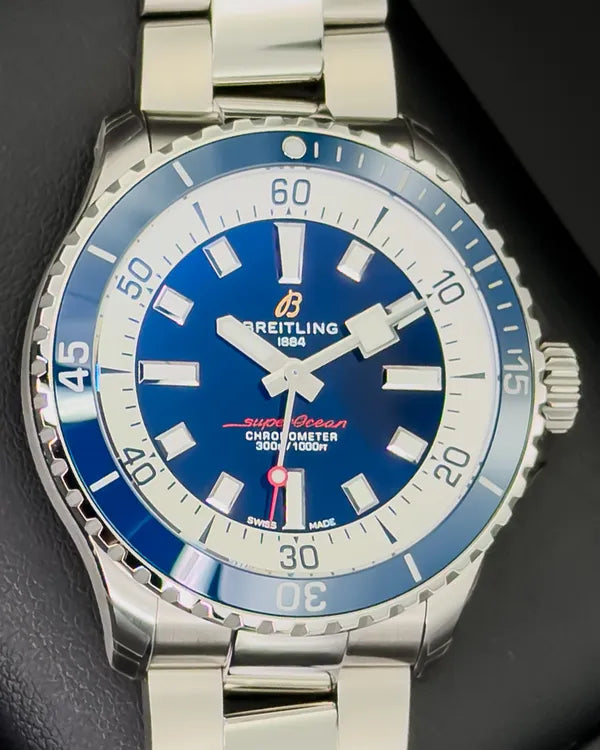 Breitling Superocean 42MM Blue Dial Steel Bracelet (A17375)