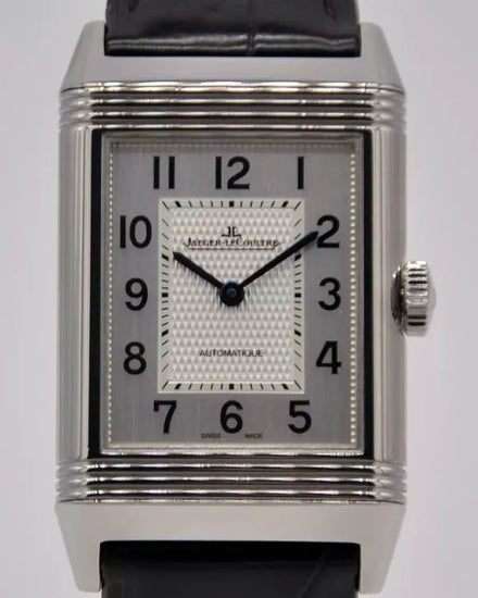 2018 Jaeger-LeCoultre Reverso Clasique 27.4MM Silver Dial Leather Strap (Q3828420)