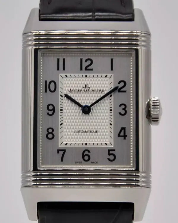 Jaeger-LeCoultre Reverso Clasique 45.6x27.4MM Silver Dial Leather Strap (Q3828420)