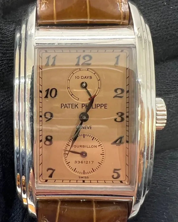 Patek Philippe Gondolo 52MM Salmon Dial Leather Strap (5101P)