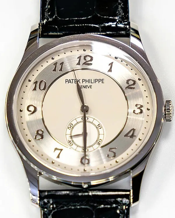 2020 Patek Philippe Calatrava 37MM Silver Dial Leather Strap (5196P-001)