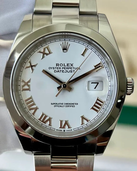 2023 Rolex Datejust 41MM White Dial Oyster Bracelet (126300)