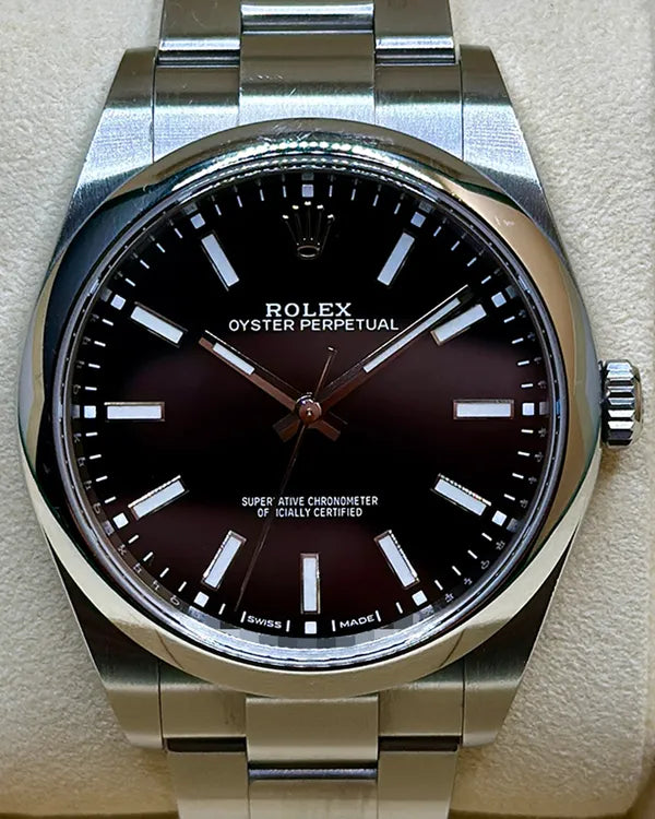 No Reserve - 2019 Rolex Oyster Perpetual 39MM Black Dial Oyster Bracelet (114300)