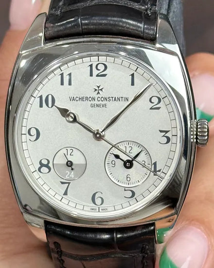 Vacheron Constantin Harmony "Dual Time" 40MM Silver Dial Leather Strap (7810S/000G-B142)
