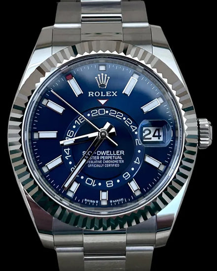 No Reserve - 2024 Rolex Sky-Dweller 42MM Blue Dial Oyster Bracelet (336934)