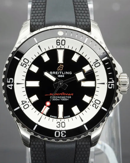 2020 Breitling Superocean 42MM Black Dial Rubber Strap (A17375211B1S1)