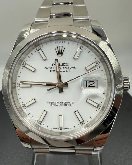 2025 Rolex Datejust 41MM White Dial Oyster Bracelet (126300)