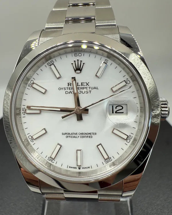 2025 Rolex Datejust 41MM White Dial Oyster Bracelet (126300)