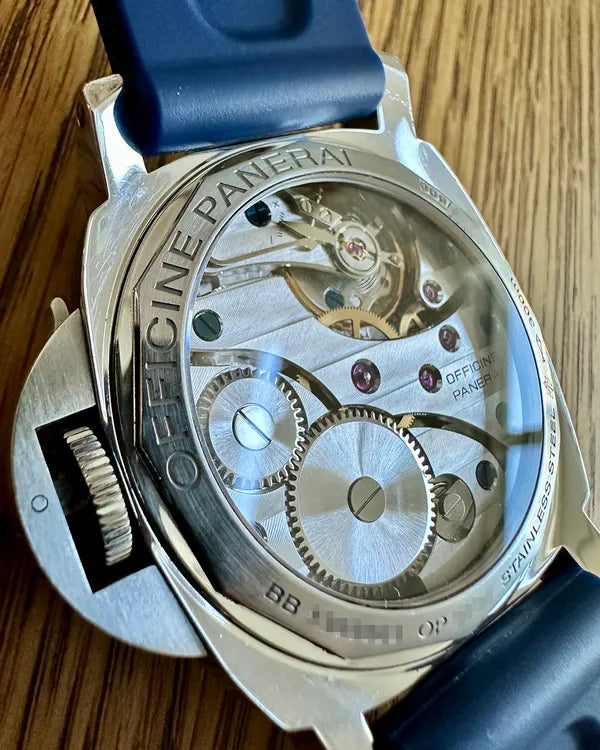 No Reserve- Panerai Luminor Marina L.E. 44MM White Dial Rubber Strap (PAM00113)