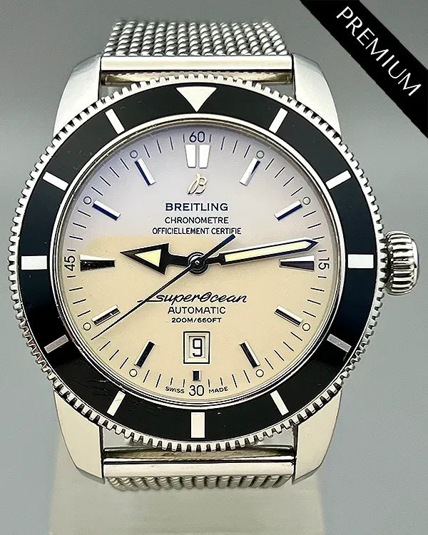 No Reserve - Breitling Superocean Heritage 46MM Silver Dial Steel Bracelet (A17320)