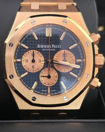 2017 Audemars Piguet Royal Oak 41MM Blue Dial Rose Gold Bracelet (26331OR.OO.1220OR.01)
