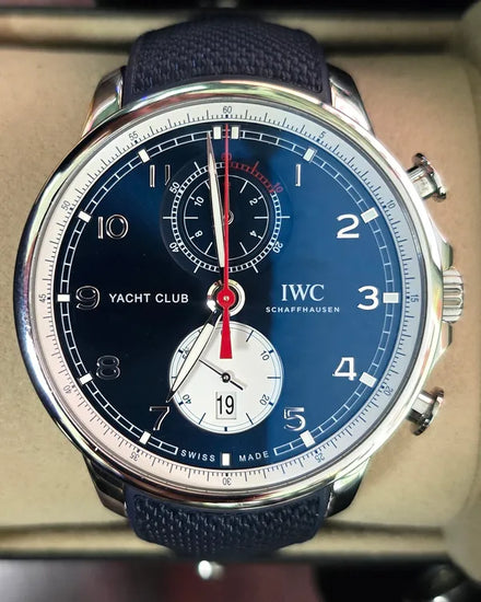 2022 IWC Schaffhausen Portugieser Yacht Club "Orlebar Brown" Edition 44.6MM Black Dial Rubber Strap (IW390704)