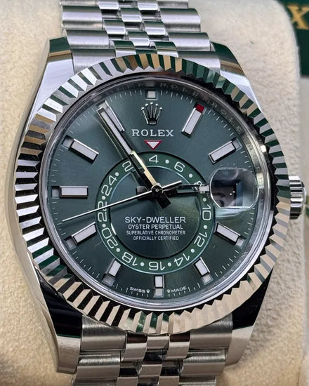 2024 Rolex Sky-Dweller 42MM Green Dial Jubilee Bracelet (336934)