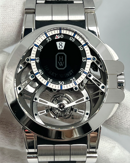 Harry Winston Ocean L.E. 45.6MM Skeleton Dial White Gold Bracelet (OCEMTJ45WW001)