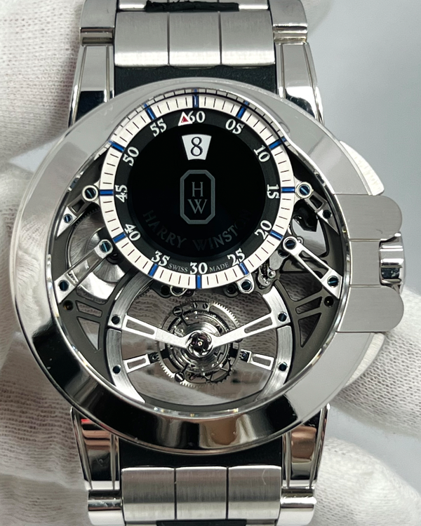 Harry Winston Ocean L.E. 45.6MM Skeleton Dial White Gold Bracelet (OCEMTJ45WW001)