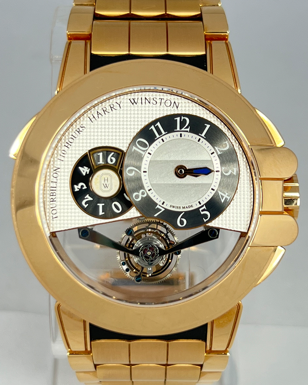 Harry Winston Ocean 45MM Silver Dial Rose Gold Bracelet (OCEMTD45RR001)