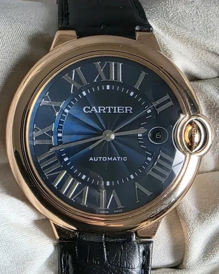 2023 Cartier Ballon Bleu 42MM Blue Dial Leather Strap (WGBB0036)