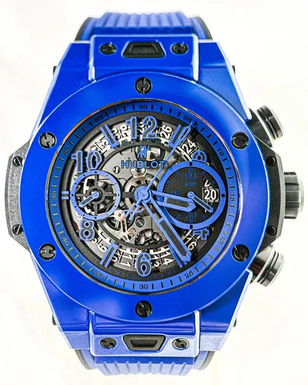 2021 Hublot Big Bang Unico "Blue Magic" L.E. 45MM Skeleton Dial Rubber Strap (411.ES.5119.RX)