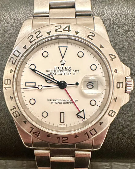 Rolex Explorer II "Polar" "Swiss Only" 40MM White Dial Oyster Bracelet (16570)