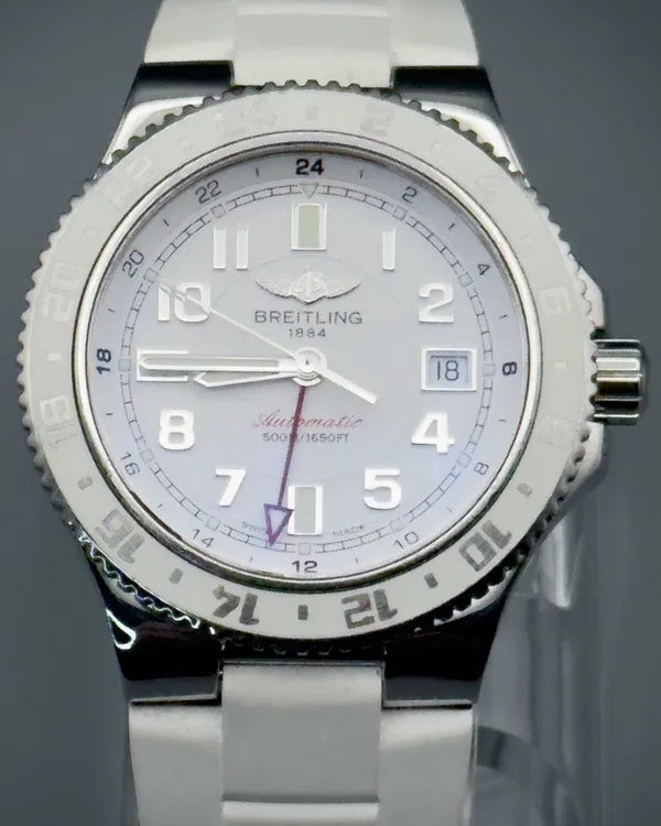 Breitling Superocean GMT 41MM White Dial Rubber Strap (A32380A9/A737)