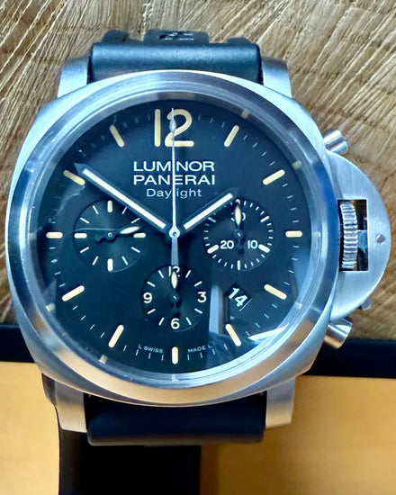 2011 Panerai Luminor 44MM Black Dial Rubber Strap (PAM00356)