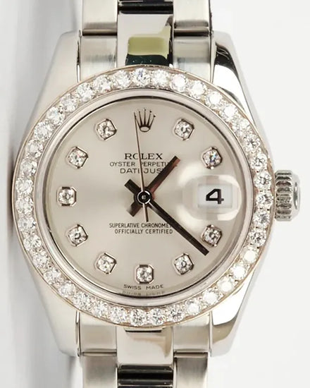 2006 Rolex Lady-Datejust 26MM Silver Dial Oyster Bracelet (179174)