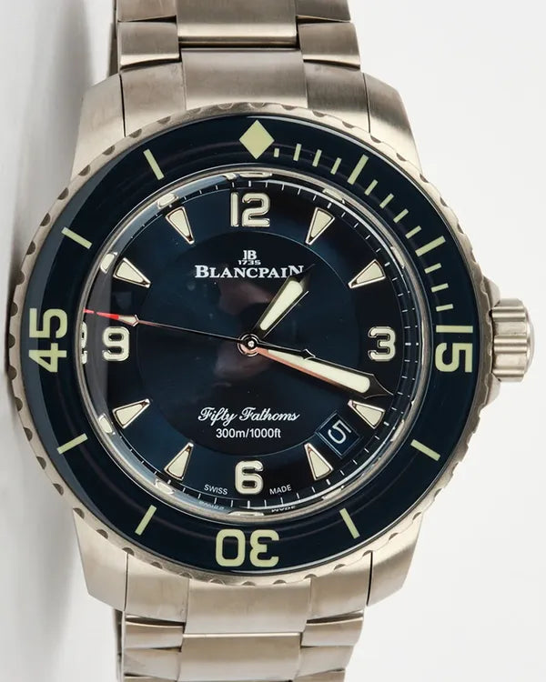 2023 Blancpain Fifty Fathoms Automatique 45MM Blue Dial Titanium Bracelet (5015-12B40-98B)
