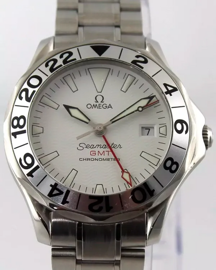 Omega Seamaster 300M GMT 41MM White Dial Steel Bracelet (2538.20.00)