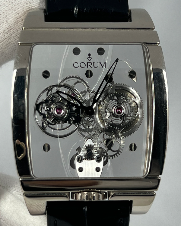 Corum Tourbillon Panoramique 38MM L.E. Skeleton Dial Leather Strap (382.850.59-0F01-0000)