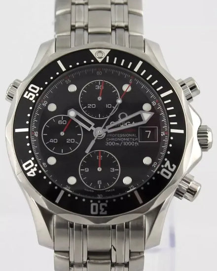 Omega Seamaster Diver 300M Chronograph 41.5MM Black Dial Steel Bracelet (213.30.42.40.01.001)