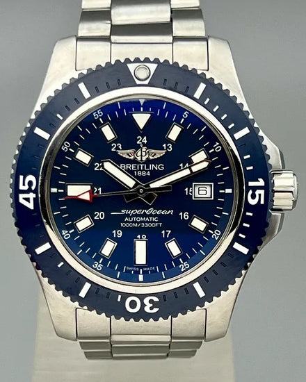 No Reserve - 2019 Breitling Superocean Special 44MM Blue Dial Steel Bracelet (Y17393)