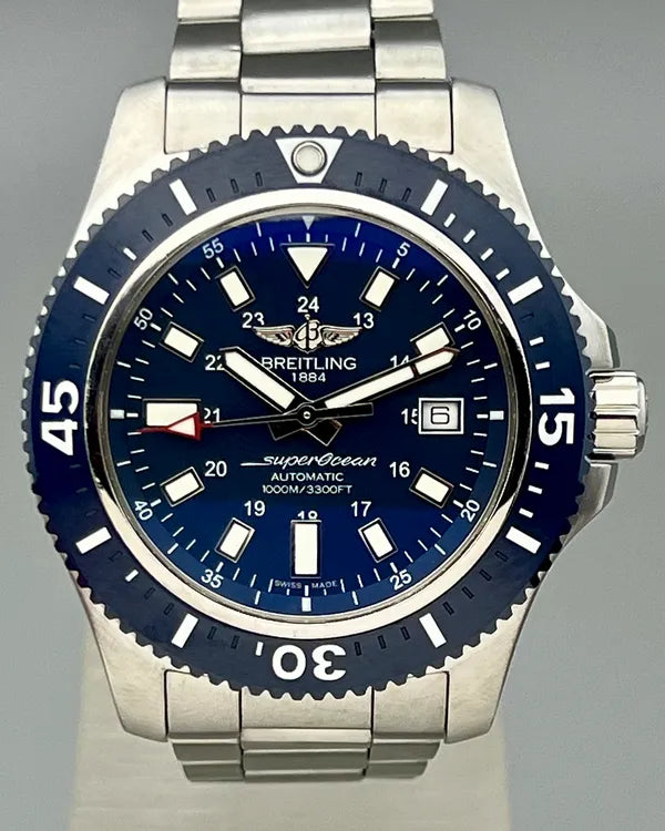 No Reserve - 2019 Breitling Superocean Special 44MM Blue Dial Steel Bracelet (Y17393)