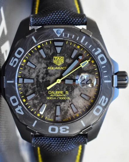 No Reserve - Tag Heuer Aquaracer 41MM Grey Dial Textile Strap (WBD218B.FC6446)