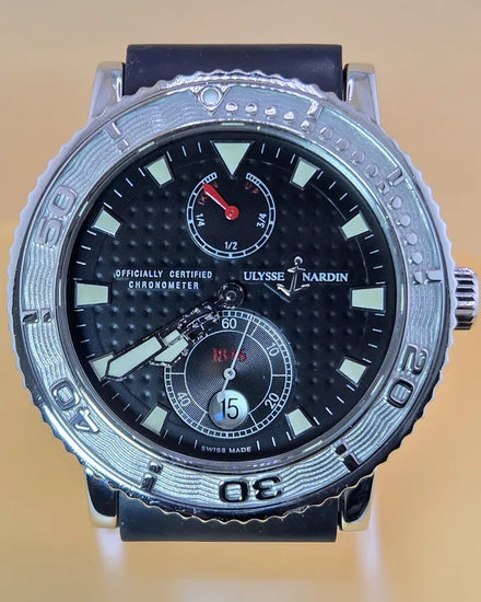 Ulysse Nardin Marine Diver 40MM Black Dial Rubber Strap (263-55)
