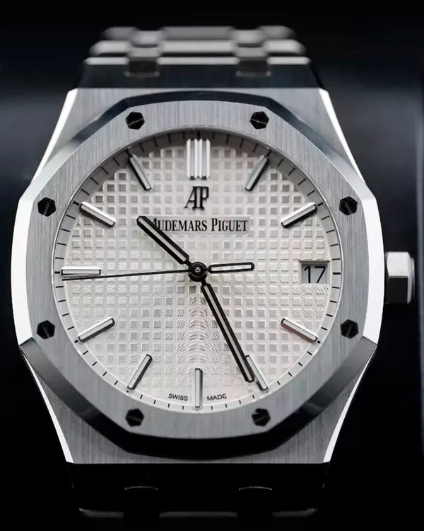 2021 Audemars Piguet Royal Oak 41MM White Dial Steel Bracelet (15500ST)