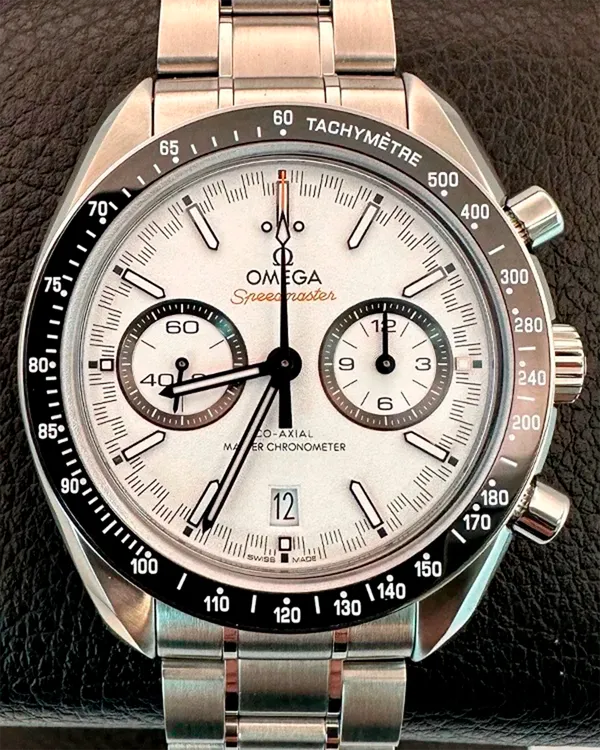 Omega Speedmaster Racing "Panda" 44.25MM White Dial Steel Bracelet (329.30.44.51.04.001)