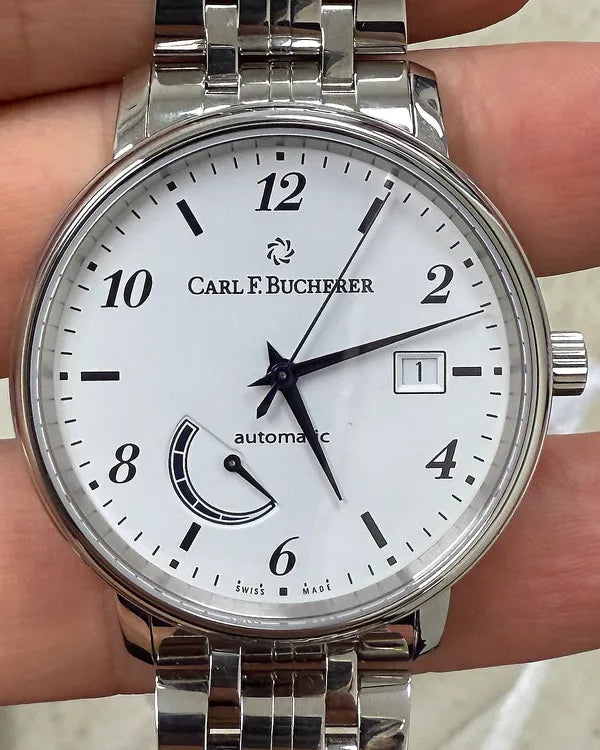 Carl F. Bucherer Adamavi 40MM White Dial Steel Bracelet (00.10323.08.26.21)