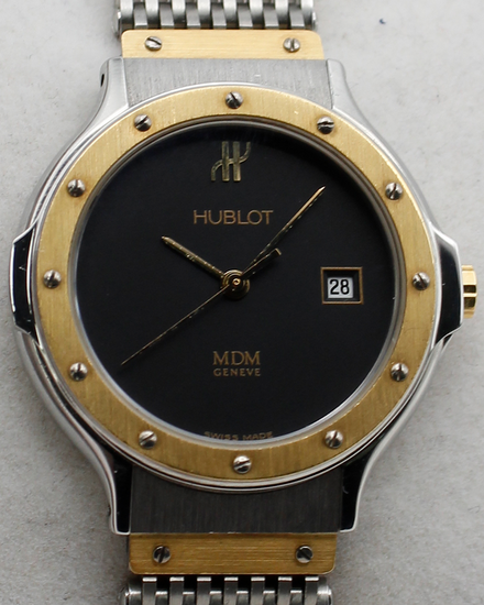Hublot Classic MDM 25MM Quartz Black Dial Two-Tone Bracelet (1390.100.2)