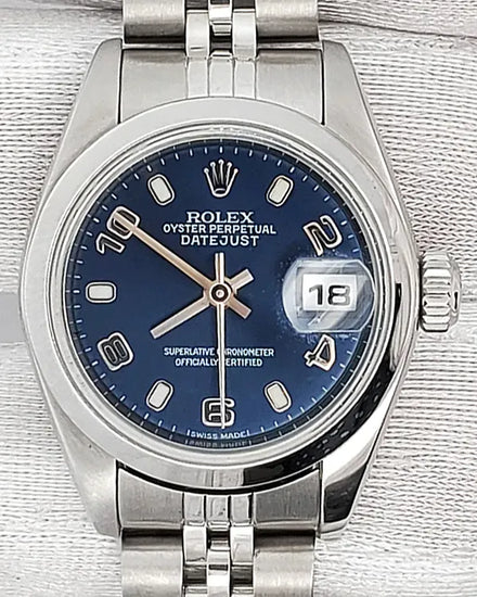 2001 Rolex Oyster Perpetual Lady Date 26MM Blue Dial Jubilee Bracelet (79160)