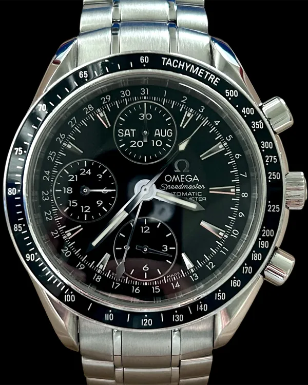 No Reserve - Omega Speedmaster Date Day-Date 40MM Black Dial Steel Bracelet (3220.50.00)