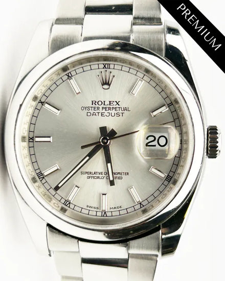 2014 Rolex Datejust 36MM Silver Dial Oyster Bracelet (116200)